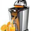 Healnitor 150W Electric Citrus Juicer Squeezer with 2 Cones, Stainless Steel Quiet Orange Juice Extractor Machines for Lime Grapefruit Lemon, Detachable Design-0