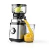 Juicer Machines, Cold Press Juicer with Wide Feed Chute, Slow Masticating Juicers for Whole Vegetables & Fruits, High Juice Yield, Easy to Clean, Large Auger, Light Silver-3