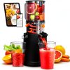 Slow Cold Press Juicer Machine: Electric Masticating Juicer Extractor Easy Clean - Whole Fruit Vegetable Juice Maker - Cold Pressed Slow Blender Juicer with Wide Large Chute Mouth-0