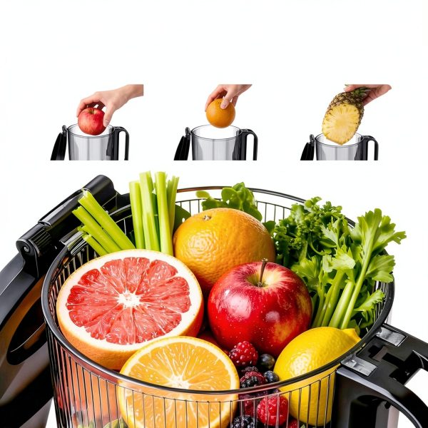 ZeroPrep Cold Press Juicer LAUDLIFE 5.9" Wide Feed Masticating – 80oz-1