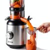 Ganiza Cold Press Juicer, 4.3" Compact Space-Saving Design Juicer Machine with 3 Replaceable Filters, One-Touch & Ultra-Quiet Operation, BPA-Free Easy to Clean, Silver-2