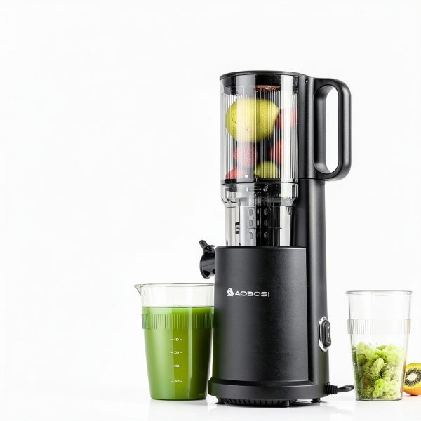 Slow Cold Press Juicer Machine: Electric Masticating Juicer Extractor Easy Clean - Whole Fruit Vegetable Juice Maker - Cold Pressed Slow Blender Juicer with Wide Large Chute Mouth-4