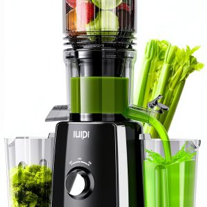 Cold Press Juicer IUIPI 5.3in XL Feed Chute 2L Capacity Black MP-802L-0