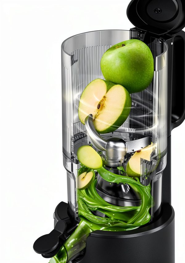 Slow Cold Press Juicer Machine: Electric Masticating Juicer Extractor Easy Clean - Whole Fruit Vegetable Juice Maker - Cold Pressed Slow Blender Juicer with Wide Large Chute Mouth-2