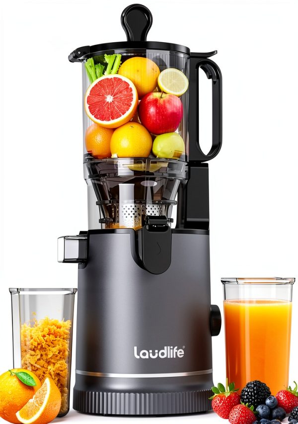 ZeroPrep Cold Press Juicer LAUDLIFE 5.9" Wide Feed Masticating – 80oz-0