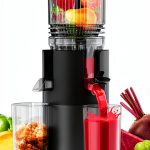 Cold Press Juicer, Juicer Machines 5.3"Wide Feed Chute for Whole Fruits & Vegetables, Electric Juicer of Pulp Separation with 99% High Juice Yield, Preserves Nutrients, Easy to Clean, BPA Free-0
