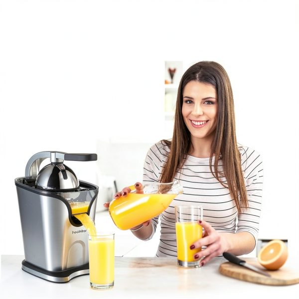 Healnitor 150W Electric Citrus Juicer Squeezer with 2 Cones, Stainless Steel Quiet Orange Juice Extractor Machines for Lime Grapefruit Lemon, Detachable Design-6