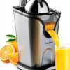 Healnitor 150W Electric Citrus Juicer Squeezer with 2 Cones, Stainless Steel Quiet Orange Juice Extractor Machines for Lime Grapefruit Lemon, Detachable Design-7