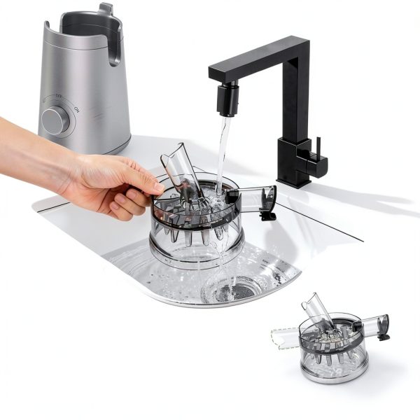Juicer SMALLHOO 5.3" Wide Feed Cold Press Masticating – Silver-5