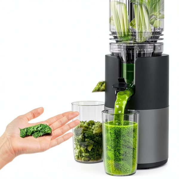Cold Press Juicer, Juicer Machines 5.3"Wide Feed Chute for Whole Fruits & Vegetables, Electric Juicer of Pulp Separation with 99% High Juice Yield, Preserves Nutrients, Easy to Clean, BPA Free-5