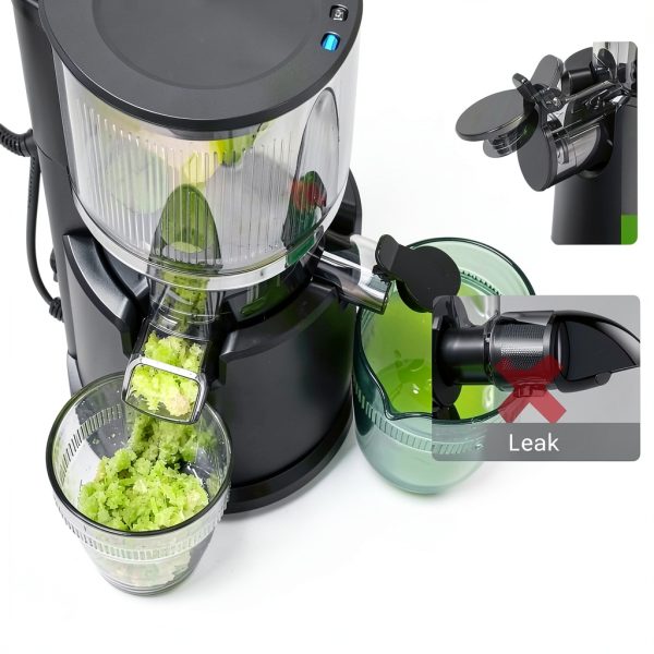 Slow Cold Press Juicer Machine: Electric Masticating Juicer Extractor Easy Clean - Whole Fruit Vegetable Juice Maker - Cold Pressed Slow Blender Juicer with Wide Large Chute Mouth-6