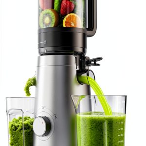 Juicer SMALLHOO 5.3" Wide Feed Cold Press Masticating – Silver-0