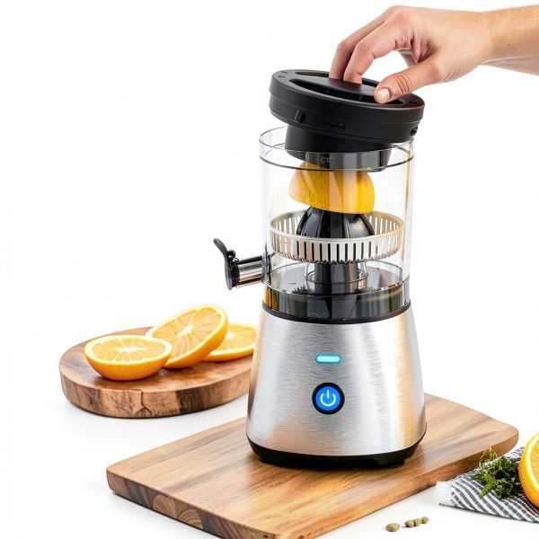 Electric Citrus Juicer Eurolux Stainless Steel Hands-Free One-Touch-1