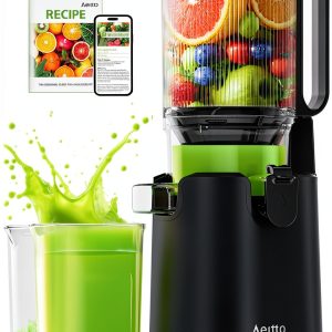 Cold Press Juicer Aeitto Max5 5.8 inch Matte Black Single Auger-0
