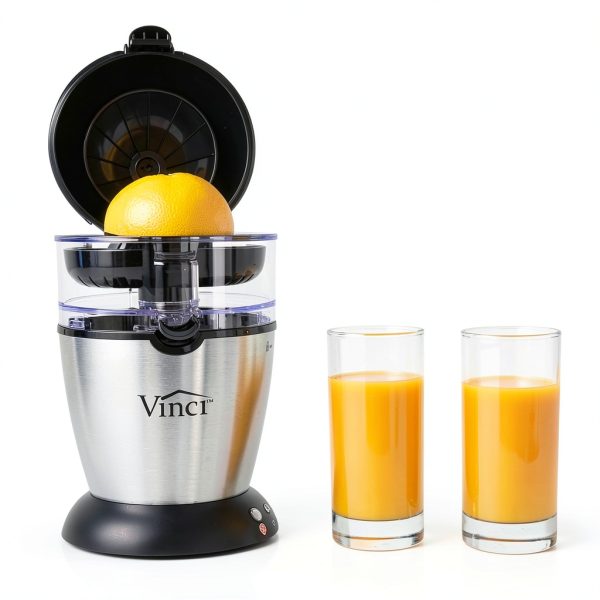 VINCI Hands Free Citrus Juicer 1‑Button BPA‑Free Bowl Black/Stainless-8