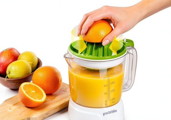 Proctor Silex Electric Citrus Juicer Large 34oz Pitcher White Green-2