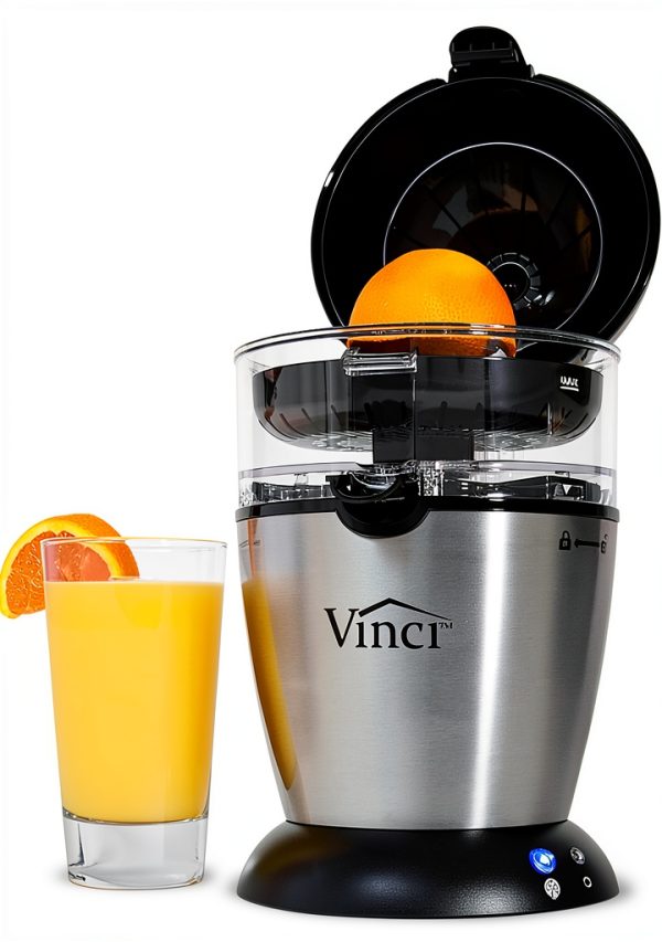 VINCI Hands Free Citrus Juicer 1‑Button BPA‑Free Bowl Black/Stainless-0