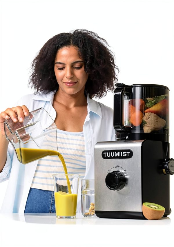 Cold Press Juicer TUUMIIST TM-780SJ 6.5in Large Feed Chute Jet Black-3