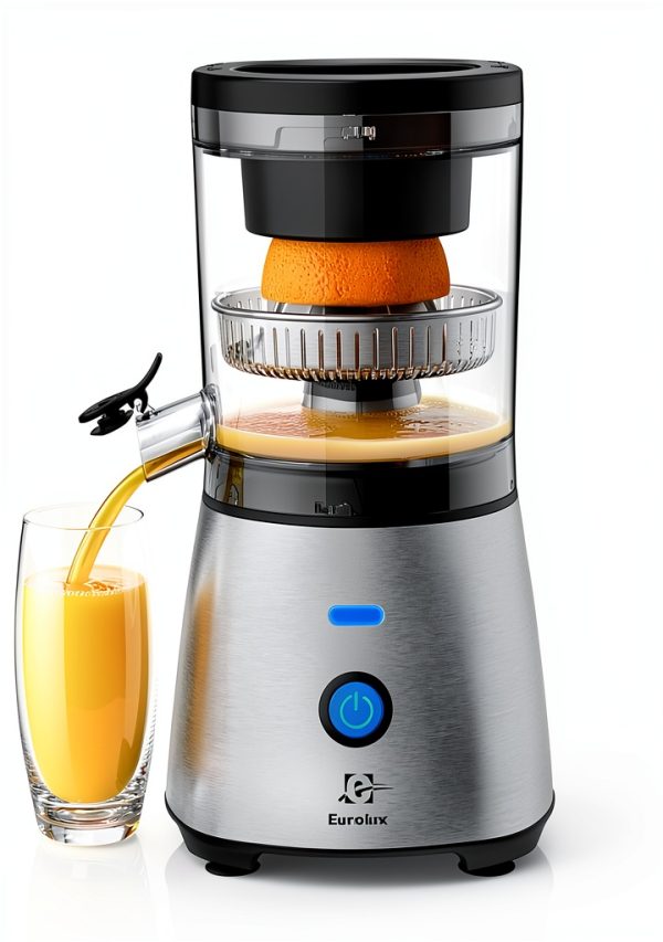 Electric Citrus Juicer Eurolux Stainless Steel Hands-Free One-Touch-0
