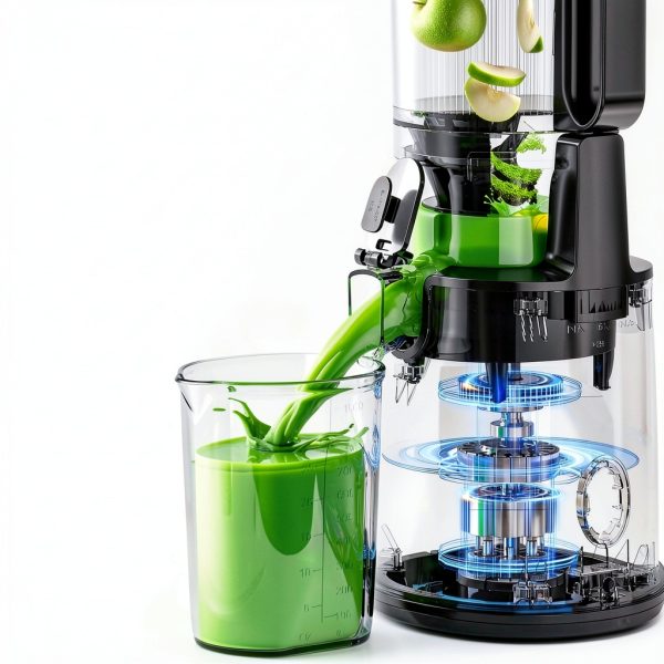 Cold Press Juicer Aeitto Max5 5.8 inch Matte Black Single Auger-3