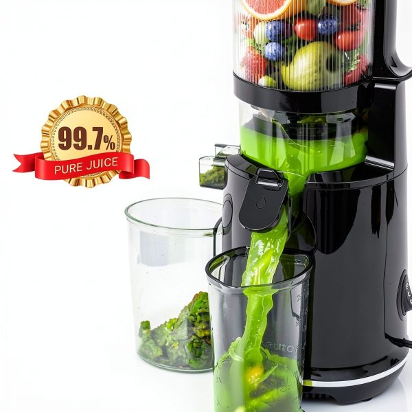 Cold Press Juicer Aeitto Max5 5.8 inch Matte Black Single Auger-2