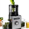 Cold Press Juicer TUUMIIST TM-780SJ 6.5in Large Feed Chute Jet Black-7