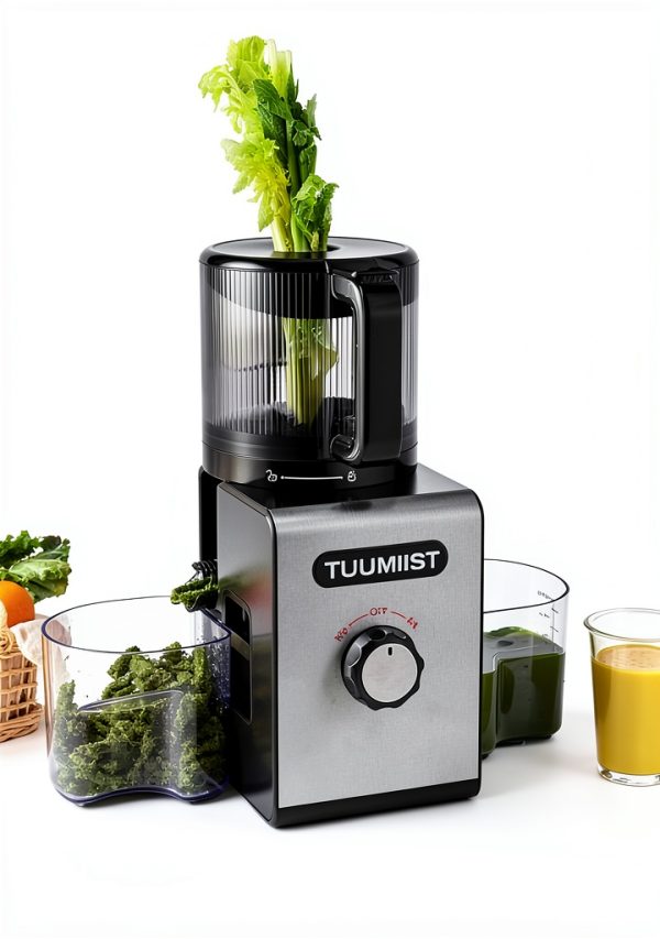 Cold Press Juicer TUUMIIST TM-780SJ 6.5in Large Feed Chute Jet Black-7