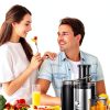 Qcen Juicer Machine, 800W Centrifugal Juicer Extractor with Wide Mouth 3” Feed Chute for Fruit Vegetable, Easy to Clean, Stainless Steel, BPA-free (Black)-6