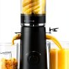 Juicer Machines TUUMIIST Cold Press Single Auger 5.3" Chute Black-0