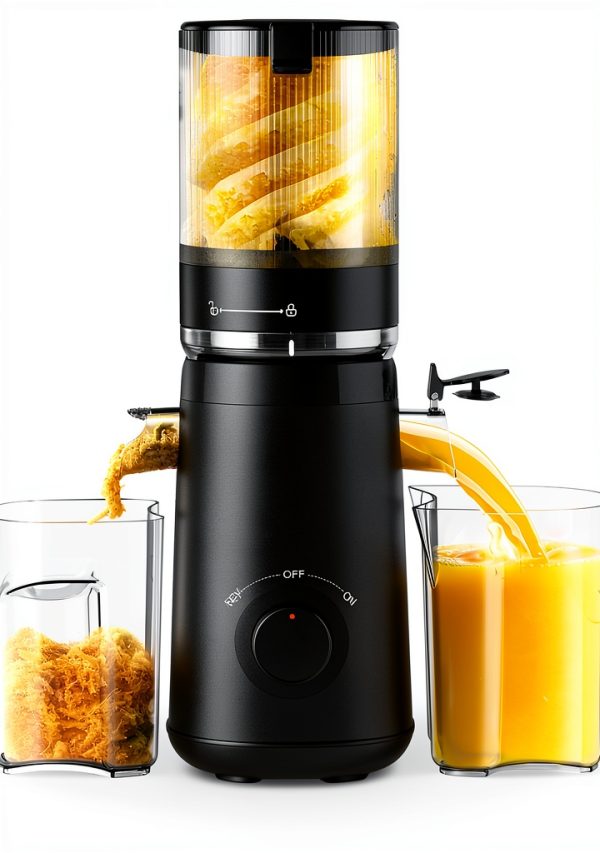 Juicer Machines TUUMIIST Cold Press Single Auger 5.3" Chute Black-0
