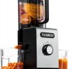 Cold Press Juicer TUUMIIST TM-780SJ 6.5in Large Feed Chute Jet Black-0