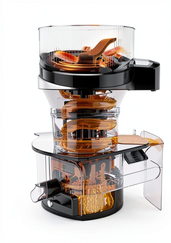 Cold Press Juicer TUUMIIST TM-780SJ 6.5in Large Feed Chute Jet Black-5